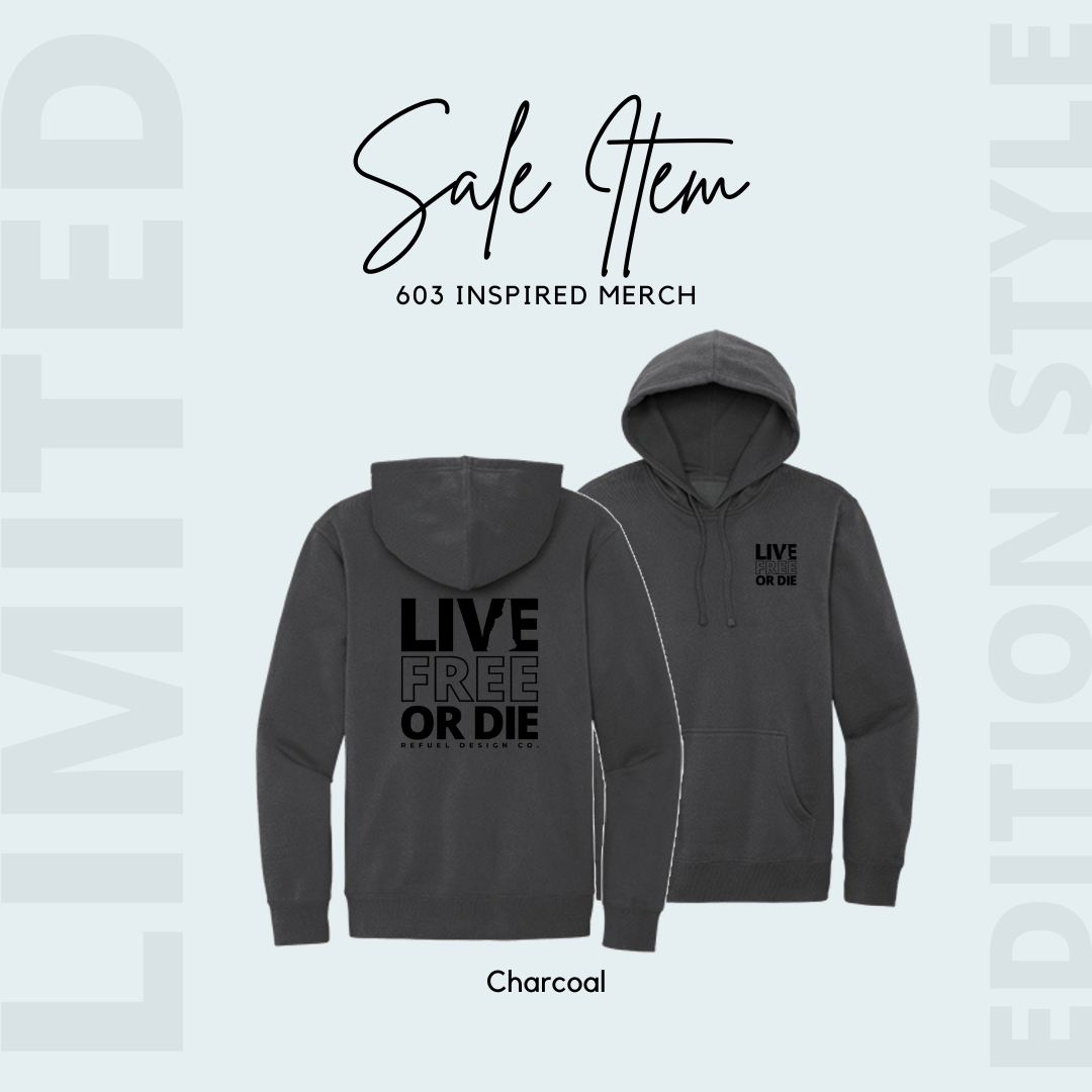SALE Live Free or Die Hoodie (Charcoal)